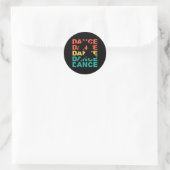 Retro  dansen voor dansers ronde sticker (Tas)