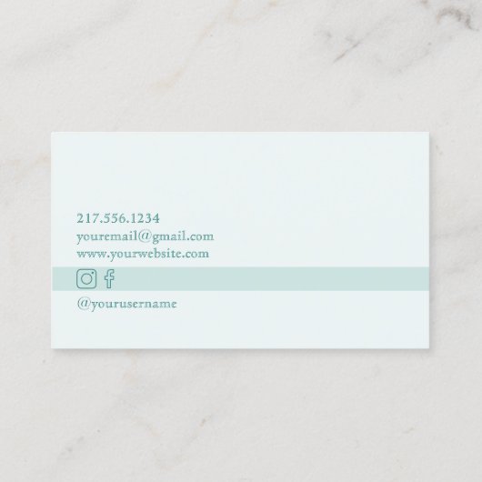 Retro Dansend Green Custom Visitekaartje (Achterkant)