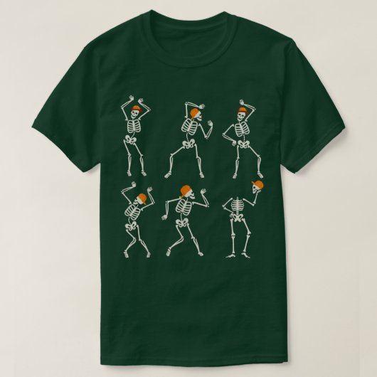 Retro Dansend Skeleton Funny Halloween T-shirt (Design voorkant)