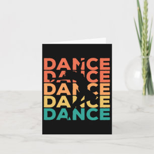 Retro  dansende cadeau voor dansers kaart