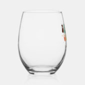 Retro Dansende Koninginnen Disco Bachelorette Fees Wijnglas Zonder Voet (Rechts)