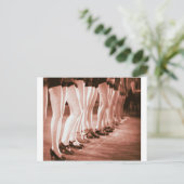 Retro dansende vrouwen prachtige dansende benen briefkaart (Staand voorkant)