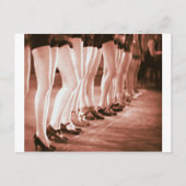 Retro  dansende vrouwen prachtige dansende benen briefkaart (Voorkant)