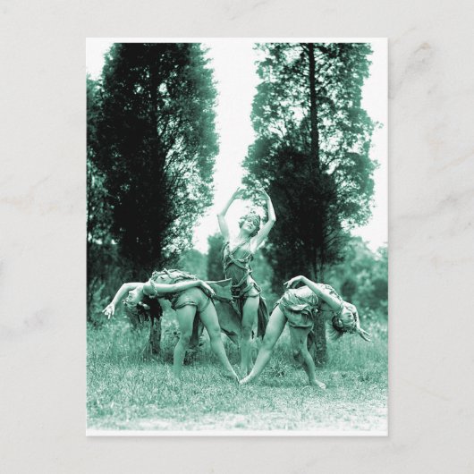 Retro  dansende vrouwen Wilde vrouwen Briefkaart (Voorkant)