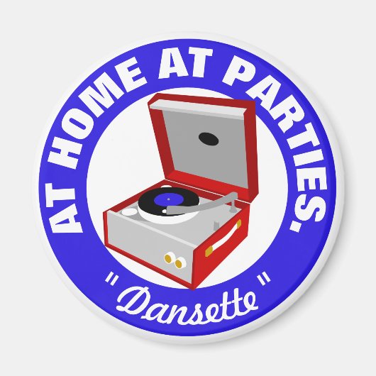 Retro Dansette  platenspeler Magnet (Voorkant)