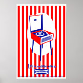 Retro Dansette recordspeler Pop Art poster (Voorkant)