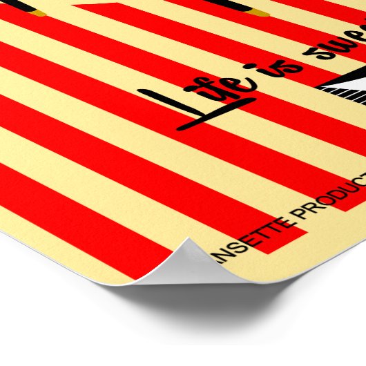 Retro Dansette recordspeler Pop Art poster (Hoek)