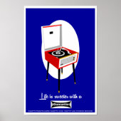 Retro Dansette recordspeler Pop Art poster (Voorkant)