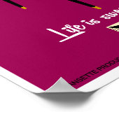 Retro Dansette recordspeler Pop Art poster (Hoek)