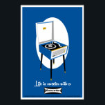 Retro Dansette recordspeler Pop Art poster<br><div class="desc">Retro-Pop voor recordspeler Art poster</div>