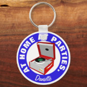 Retro Dansette  recordspeler Sleutelhanger (Voorkant)