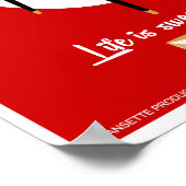 Retro Dansette red record player Pop Art poster (Hoek)