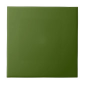 Retro Dark Avocado Green Color Tile Tegeltje (Voorkant)