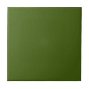 Retro Dark Avocado Green Color Tile Tegeltje