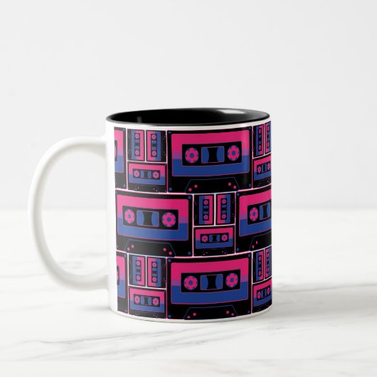 Retro Dark BI B-Side Tweekleurige Koffiemok (Links)