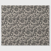 Retro Dark Daisy Cadeaupapier (Vlak)