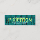 Retro Dark Green Mosaic Visitekaartje (Achterkant)