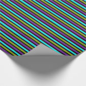 Retro Dark Snoep Stripe Cadeaupapier (Hoek)