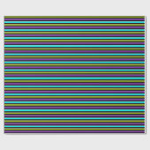 Retro Dark Snoep Stripe Cadeaupapier (Vlak)