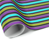 Retro Dark Snoep Stripe Cadeaupapier (Rol Hoek)