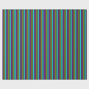 Retro Dark Snoep Stripe Cadeaupapier