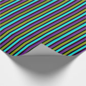 Retro Dark Snoep Stripe Cadeaupapier (Hoek)