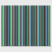 Retro Dark Snoep Stripe Cadeaupapier (Vlak)
