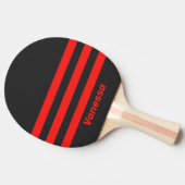 Retro Dark Three Across Striping with Name Tafeltennisbatje (Zijkant)