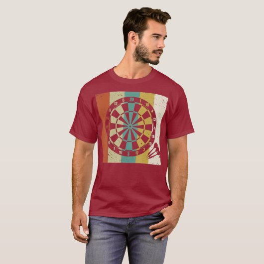 Retro DARTBOARD T-shirt (Voorkant volledig)