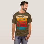 Retro Dartboard Team Darts Pijlen T-shirt (Voorkant volledig)