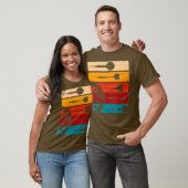 Retro Dartboard Team Darts Pijlen T-shirt (Unisex)