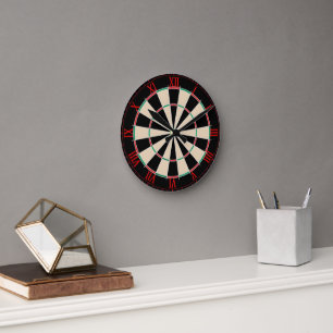 Retro Dartbord Sport Thema Ronde Klok