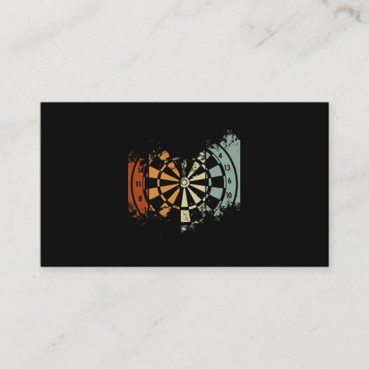 Retro Darts  Darts Masters Funny Darts Spelen Visitekaartje (Voorkant)