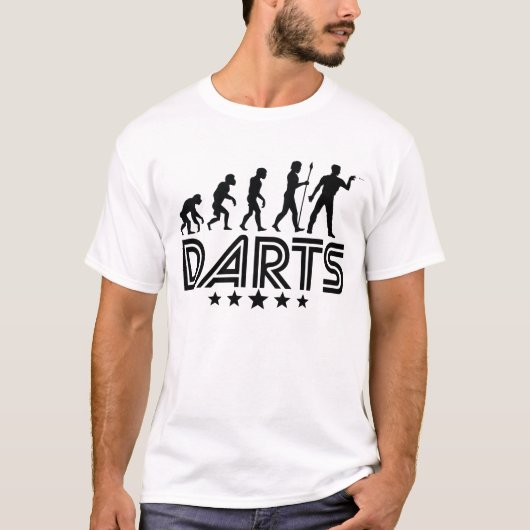 Retro Darts Evolution T-shirt (Voorkant)
