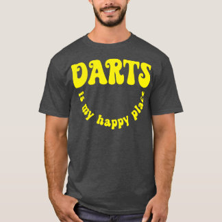 Retro Darts is mijn Happy Place Darts Player T-shirt