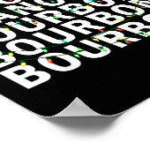 Retro Dasher Dancer Prancer Bourbon Christmas Funn Poster (Hoek)