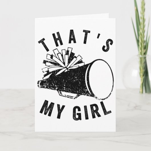 Retro Dat Is Mijn Meisje Cheer Moeder Cheerleading Kaart (Voorkant)