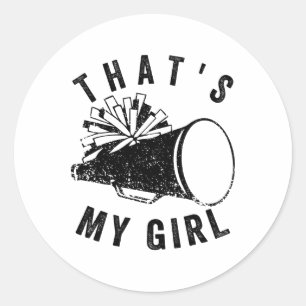 Retro Dat Is Mijn Meisje Cheer Moeder Cheerleading Ronde Sticker