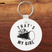 Retro Dat Is Mijn Meisje Cheer Moeder Cheerleading Sleutelhanger (Voorkant)