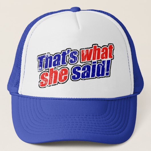 Retro dat zei ze Trucker Hat Pet (Voorkant)