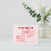 Retro Date Night And Advice To The Bride Card Advieskaart (Staand voorkant)