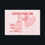 Retro Date Night En Advies Voor De Bruid Kaart<br><div class="desc">Breng een speelse retro-sfeer naar je feest met deze roze en rode Date Night & Advies voor de Bruid kaart. De ene kant vraagt gasten om doordacht advies voor de bruid te delen, terwijl de achterkant perfect is voor leuke en creatieve date night ideeën. Een stijlvolle en interactieve aandenken die...</div>
