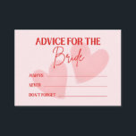 Retro Date Night En Advies Voor De Bruid Kaart<br><div class="desc">Breng een speelse retro-sfeer naar je feest met deze roze en rode Date Night & Advies voor de Bruid kaart. De ene kant vraagt gasten om doordacht advies voor de bruid te delen, terwijl de achterkant perfect is voor leuke en creatieve date night ideeën. Een stijlvolle en interactieve aandenken die...</div>