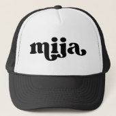 Retro Daughter Black en White Mija Trucker Pet (Voorkant)