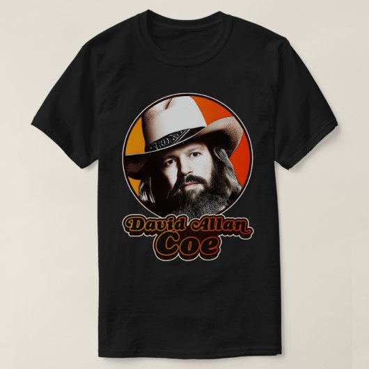 Retro David Allan Coe Tribute T-shirt (Design voorkant)