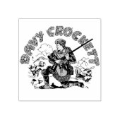 Retro Davy Crockett Houten Kunst Stempel (Afrduk)