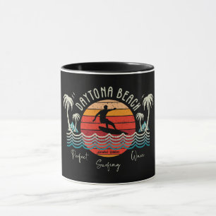Retro Daytona Beach Surfen Mok