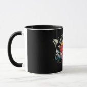 Retro Daytona Beach Surfen Mok (Links)