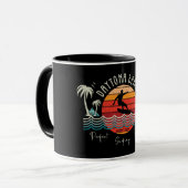 Retro Daytona Beach Surfen Mok (Voorkant links)