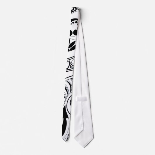 Retro Dazzle Doodle Necktie Stropdas (Achterkant)